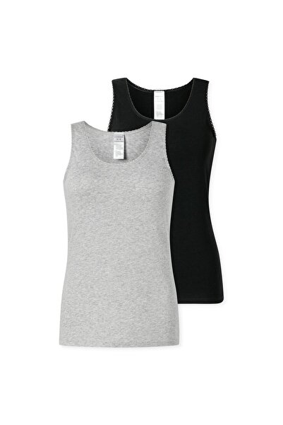 Schiesser Damen Tops, 2er Pack - 2Pack Trägertops, Unterhemd, Stretch Cotton,...