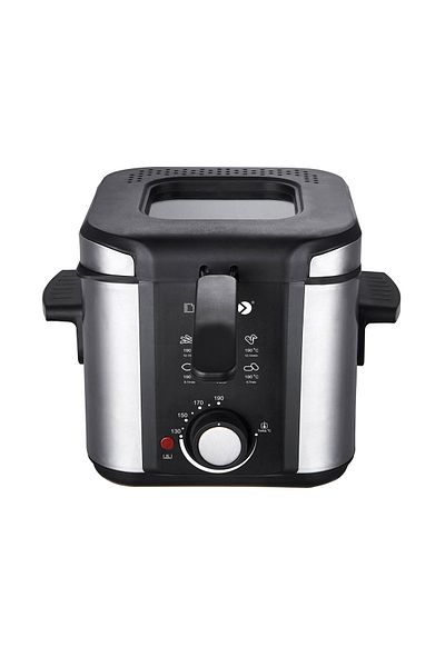 DOTS 1.5 Liter Oil Fryer - 800-900 Watt - Silver & Black
