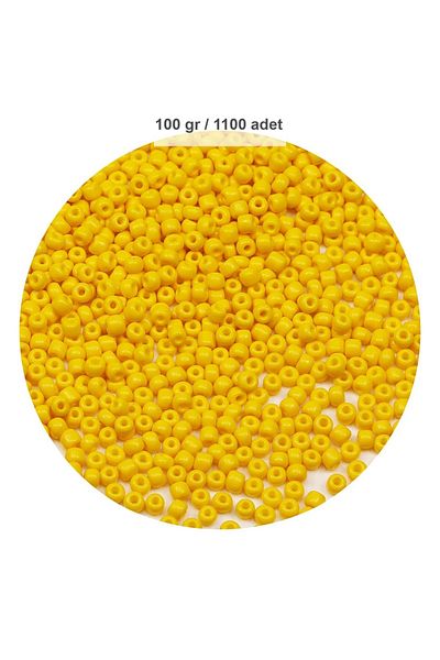 EGATOPTAN Alray Yellow Color 4 mm about 1100 Pieces / 100 Grams Glass Beads Needlework Writing Bracelet and Necklace