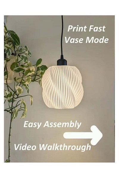 3D Brothers The Hestra Pendant Light   Vase Mode  Bamboo