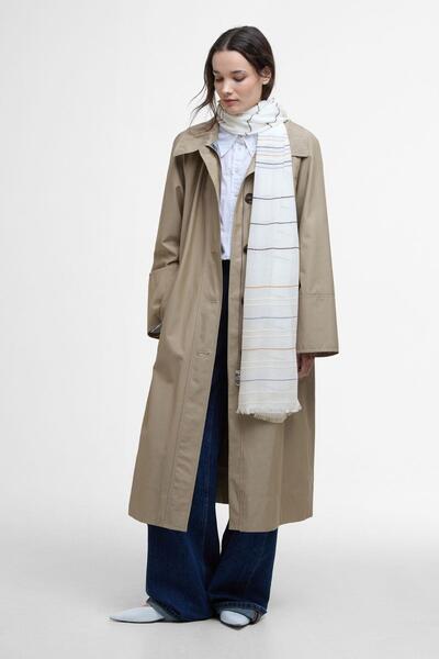 Barbour Erica Çizgili Şal BL63 Breeze Blue