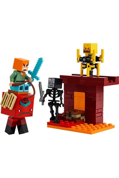 LEGO ® Minecraft ® Nether Lava Battle 21266 - Toy Construction Set For Ages 6 And Up (99 PIECES)