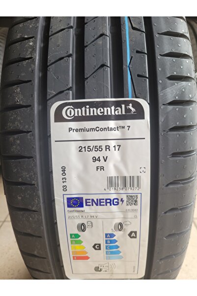 Continental 215/55R17 Premium Contact7 94V FR Set Olarak (4ADET) 2025 Üretim*