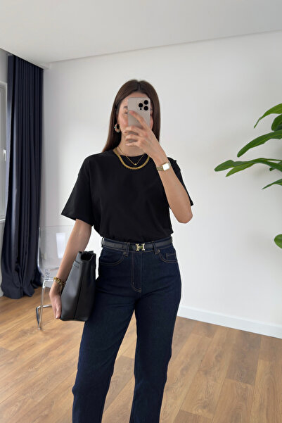 BİRCANÇİL Μπλουζάκι ZR Junaka Black Crew Neck