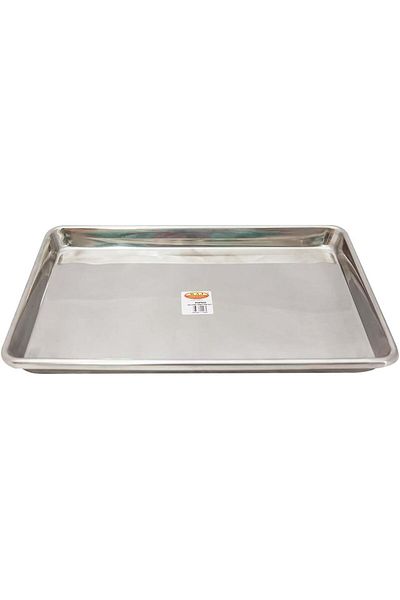 RAJ Commercial Steel Sheet Pan-Half, Silver, 45cm, Baking, Cooking, Serving, Cookie Sheet Pan