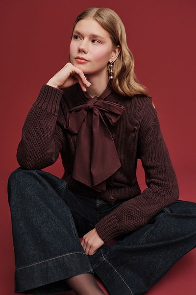Manuka Strickjacke aus Baumwolle mit Morus