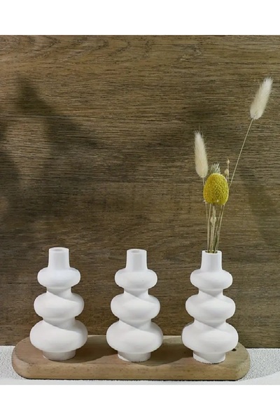 Bernami SözDekor Dekorativni Bohemian Minimalistički Set od 3 Vaze