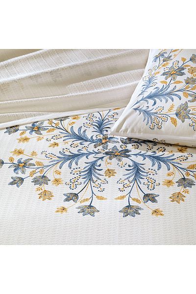 Taç Charmy Blue Double Cotton Pique Set