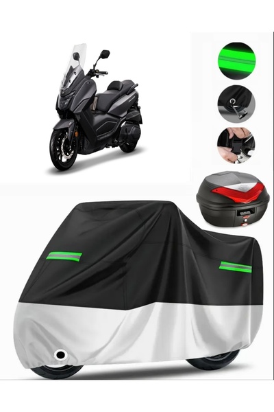 MotoEN Sym Maxi 400I Abs Rear Bag Compatible Premium Motorcycle Tarpaulin (Lo...