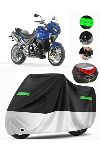 MotoEN Triumph Tiger 1050 Rear Bag Compatible Premium Motorcycle Tarpaulin (L...