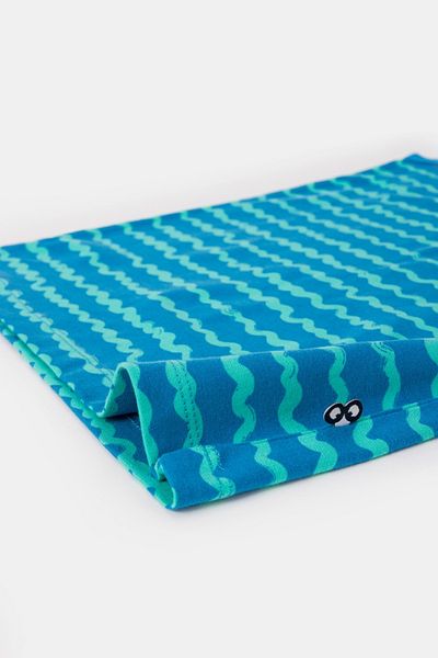 Woody 2-8 Years Old Boy Undershirt-Ves - 917-Wave Printed Blue