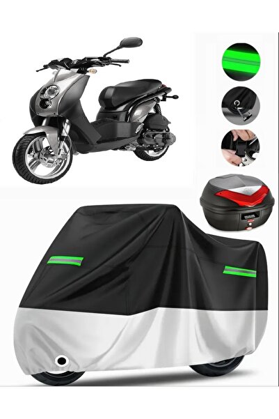MotoEN Peugeot Ludix 50 Rear Bag Compatible Premium Motorcycle Tarpaulin (Loc...
