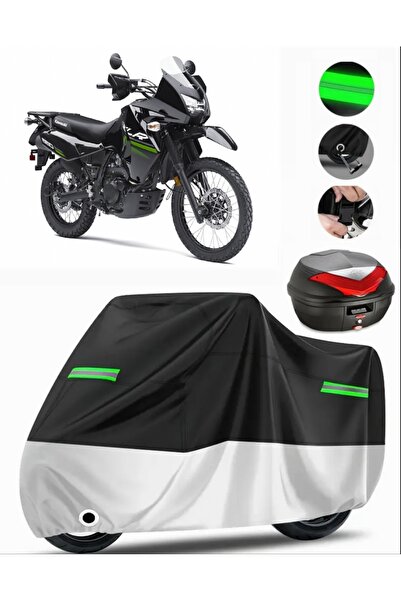 MotoEN Kawasaki Klr 650 Rear Bag Compatible Premium Motorcycle Tarpaulin (Loc...