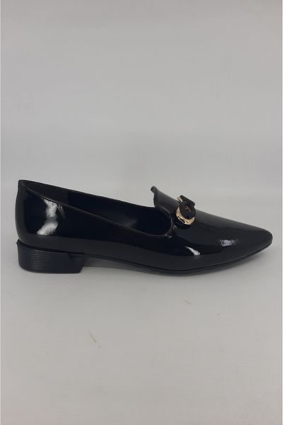 trender Black Patent Leather Women's Ballerinas 72-121