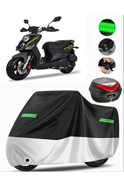 MotoEN Sym Crox 125 Rear Bag Compatible Premium Motorcycle Tarpaulin (Lock Co...