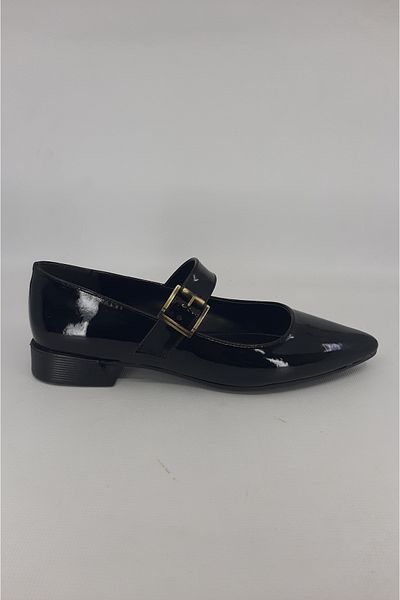 trender Black Patent Leather Women's Ballerinas 72-128