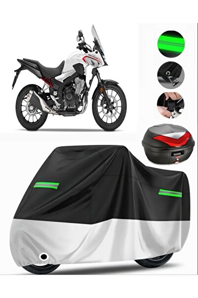 MotoEN Honda Nx500 Rear Bag Compatible Premium Motorcycle Tarpaulin (Lock Com...