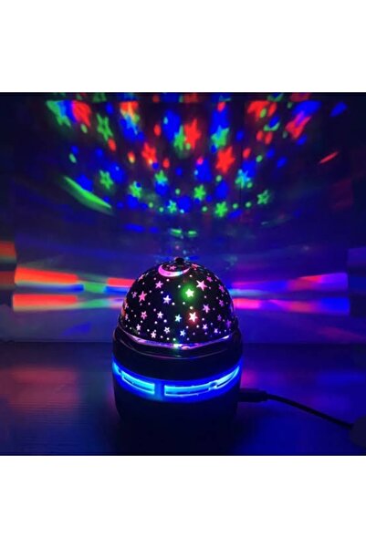 Happy Toys Projeksiyon tavan yansımalı harika küre USB kablolu renkli ışıklı