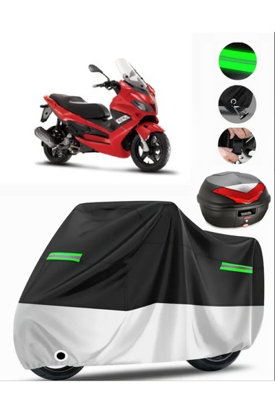 MotoEN Gilera Nexus 300 Rear Bag Compatible Premium Motorcycle Tarpaulin (Loc...