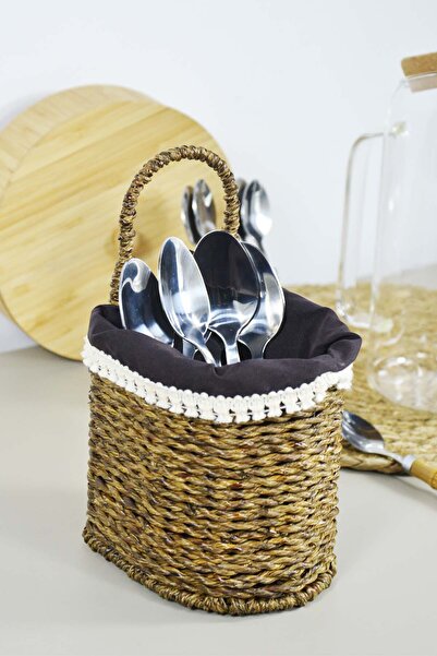 SepetçiBaba Hasır Kaşıklık Ve Poşetlik D Model Asmalı