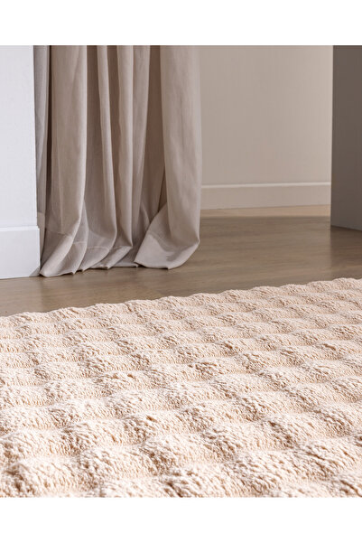 Madame Coco Vivre Bubble Halı - Bej - 80x150 cm