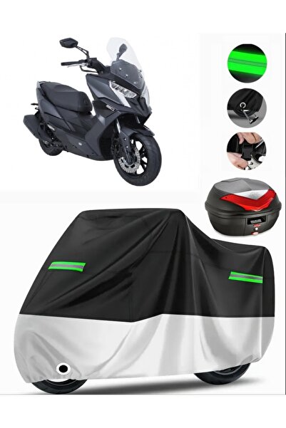 MotoEN Kymco Dink R 150 Rear Bag Compatible Premium Motorcycle Tarpaulin (Loc...