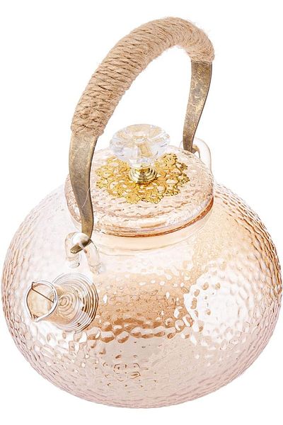 AKDC Glass Tea Kettle L(14CM) XW(14CM) XH(12CM) Rose gold