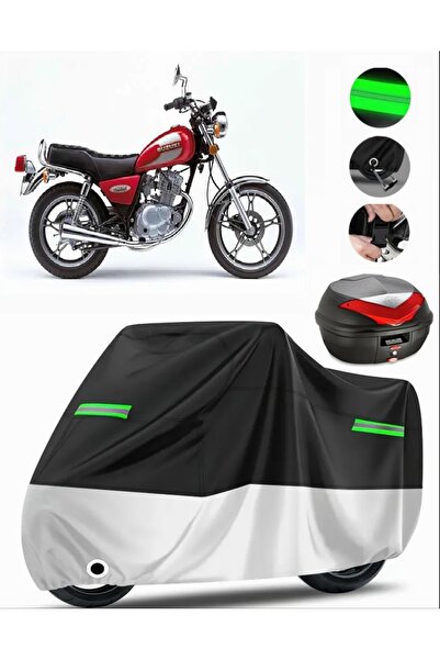 MotoEN سوزوكي GN 125 حقيبة خلفية متوافقة مع القماش المشمع الممتاز للدراجات ال...