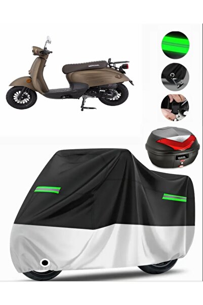 MotoEN Mondial 50 Turismo Arka Çanta Uyumlu Premium Motosiklet Brandası(Kilit...