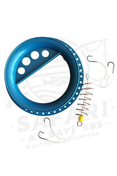 SAFARİ AV BAYİ SBS Yaylı Kasnak El Oltası - Boncuklu Yaylı Kasnak - 4 Iğneli Hazır Takım