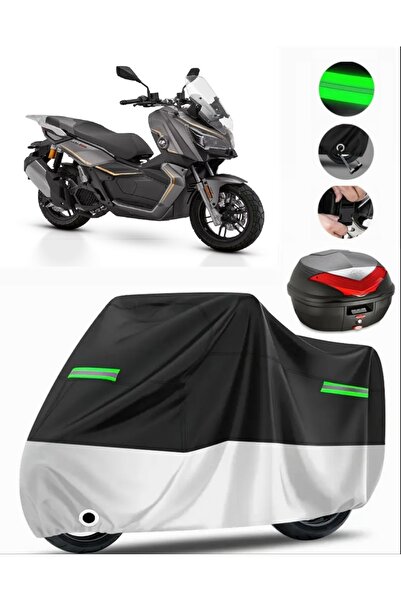 MotoEN غطاء دراجة نارية ممتاز متوافق مع حقيبة السرج QJ ATR125 (متوافق مع القف...