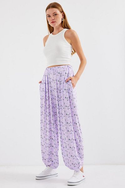 Moda Asmira 6665 Patterned Shalwar Trousers - Lilac