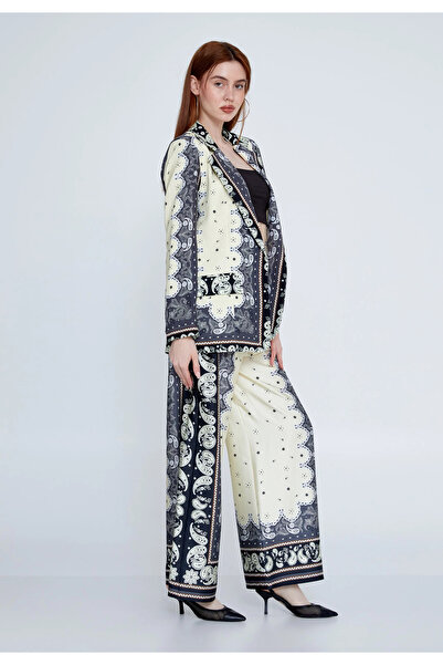 MİANOTTE Long Sleeve Patterned Regular Jacket - Pants Bottom Top Set