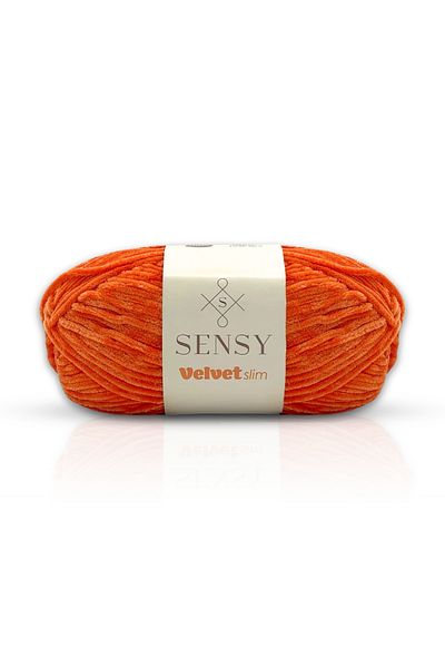 SENSY Velvet Slim Hand Knitted Sweater, Baby Blanket Yarn, Velvet Yarn and Orange Amigurumi