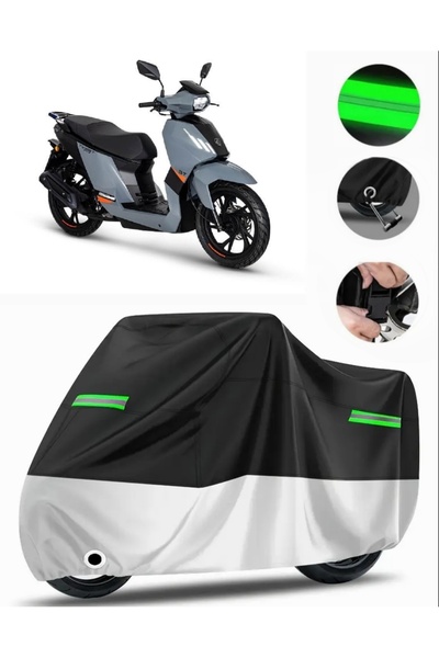 MotoEN Peugeot Tweet 125 Rear Bag Compatible Premium Motorcycle Tarpaulin (Lo...