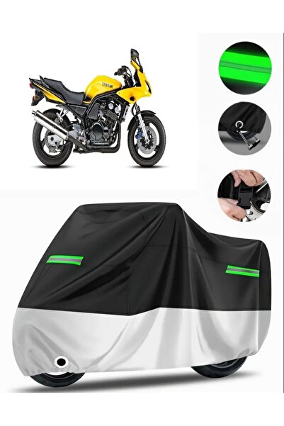 MotoEN غطاء خلفي متوافق مع Yamaha FZS600 من القماش المشمع الفاخر للدراجات الن...