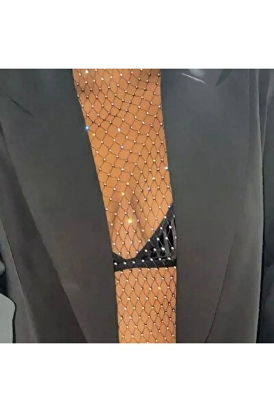 PERLMUTT Crystal Stone Mesh Crop Blouse