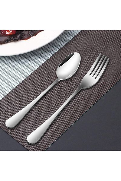 COOYA Silverware Set, Set of 12, Stainless Steel Dinner Forks and Spoons