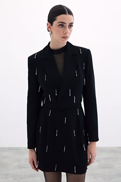Sateen Коротка куртка Stoned - чорна