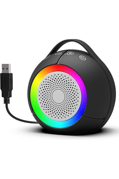 COOYA Computer Speakers, Crystal-Clear Sound, Dynamic RGB Light, Loud Volume, Rich Bass, for PC Laptop