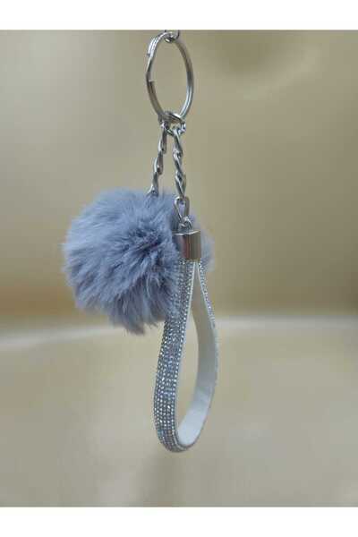 sıcak köşe Breloc cu înger argintiu Pompon gri cu opțiune de pompon mic