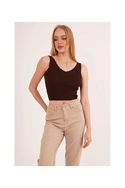 Cotton Mood 23256336 Knitwear Ladder Collar Athlete BROWN