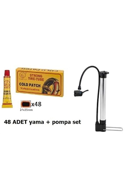 Genel Markalar Bisiklet Pompa Alüminyum Kısa + Yama Seti