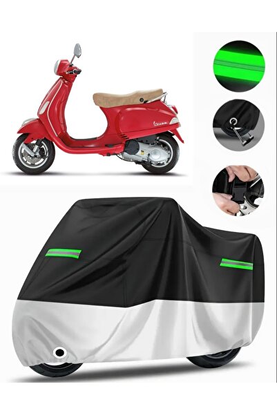 MotoEN غطاء خلفي متوافق مع Vespa LX 125 من القماش المشمع الفاخر للدراجات النا...