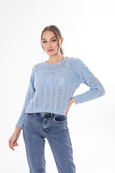 ŞİMAL Жіночий трикотажний светр з помпонами 250269 -