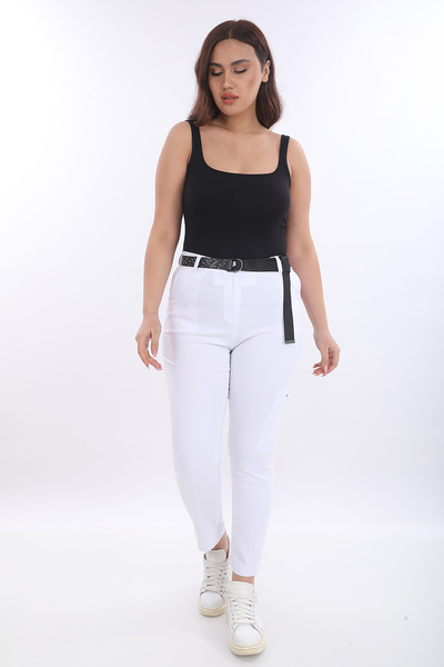 EXİTLİNE Women's Belted Side Pocket Trousers