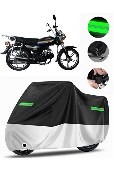 MotoEN Kral Motor KR-100-2 مشمع دراجة نارية متوافق مع Premium (قفل متوافق) - ...