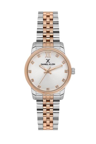 Daniel Klein Dkf.1336.06 Steel Plated Stone Design Metal-Rose Women's Wristwatch