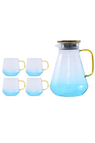 sharpdo Light Luxury Glass Big Belly Kettle And Cup Set Household Nordic One Pot And Four Cups