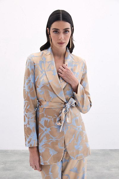 Sateen Jachetă lungă colorată - Baby Blue